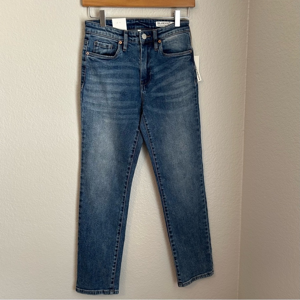 NWT Blank NYC The Madison High Rise Crop Straight Leg Jeans Size 26 Womens Denim